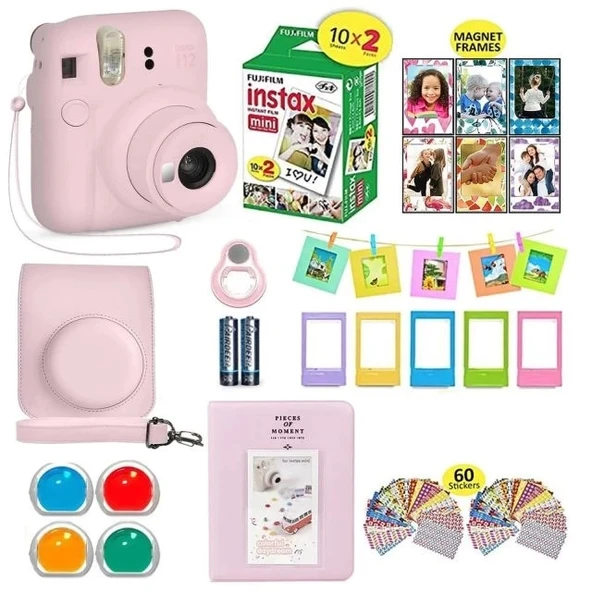 Fujifilm Instax Mini 12 Kamera Paketi - Pembe - 2