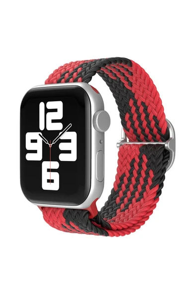 Apple Watch 42mm Star Kordon - Kırmızı-Siyah - 1