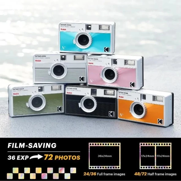 KODAK Ektar H35N Half Frame Fotoğraf Makinesi - Resim 5