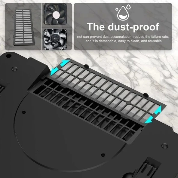 IETS GT500 Güçlü Turbo Fanlı Dizüstü Bilgisayar Soğutucu (4200 RPM) - Resim 4