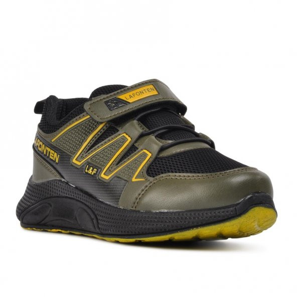 Haki-Siyah Çocuk Spor Ayakkabı - 3