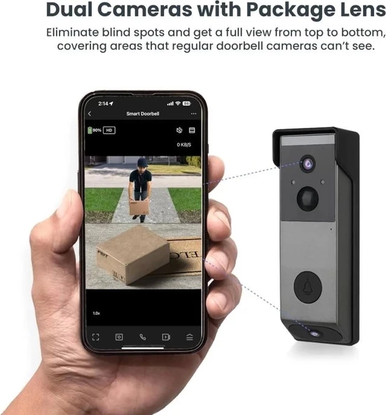 Feit Electric Akıllı Kapı Zili  Wi-Fi Kamera - Resim 7