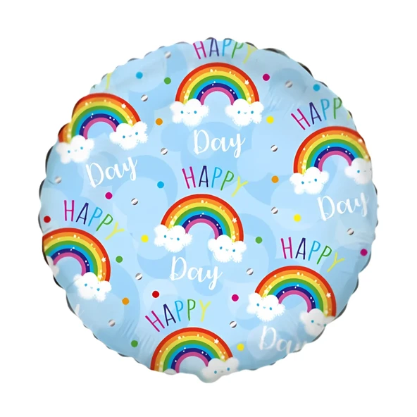 Gökkuşağı Mavi Folyo Balon 18 inç 46 cm ürün görseli 1