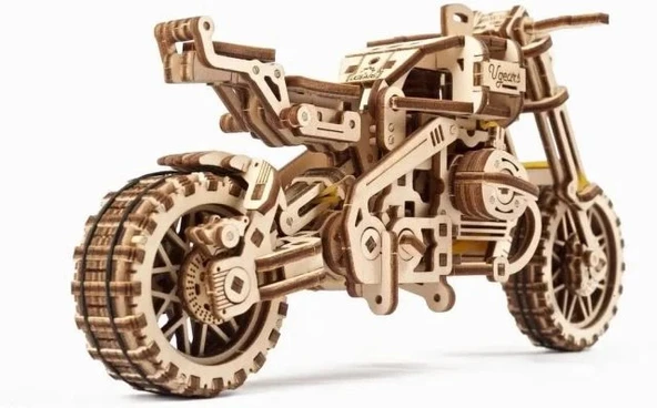 Ugears 3D Ahşap Puzzle Motosiklet Modeli - Resim 3