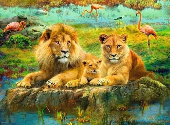 Ravensburger Lions Savannah'da 500 Parça Yapboz - 16584 - Resim 2