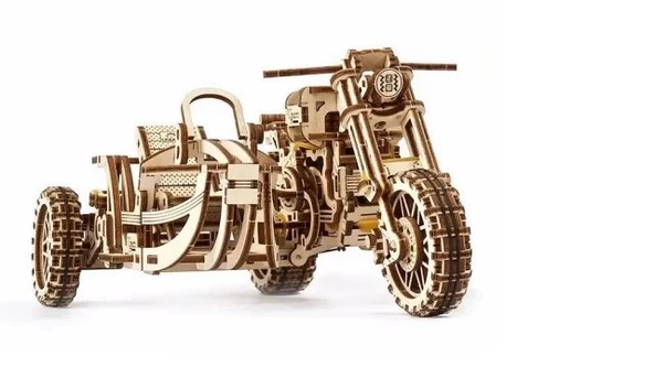 Ugears 3D Ahşap Puzzle Motosiklet Modeli ürün görseli