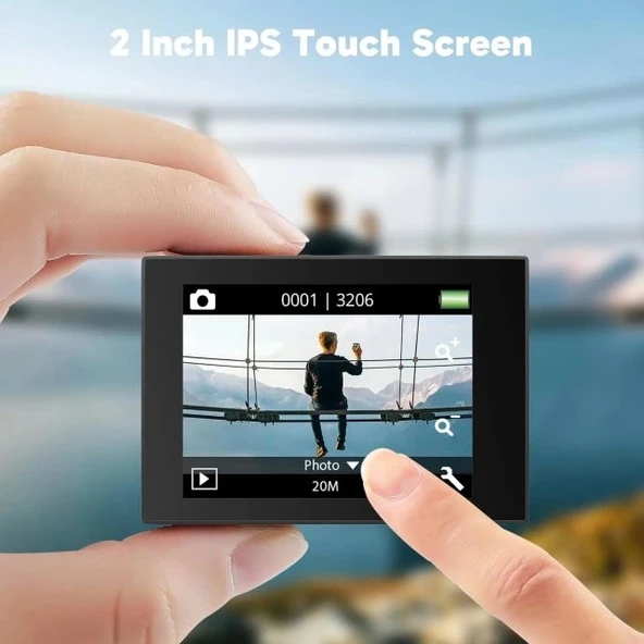 AKASO EK7000 Pro 4K Dokunmatik Ekran Sualtı Aksiyon Kamerası - Resim 3