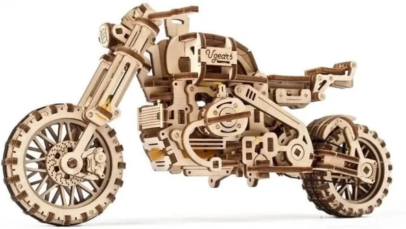 Ugears 3D Ahşap Puzzle Motosiklet Modeli - Resim 2