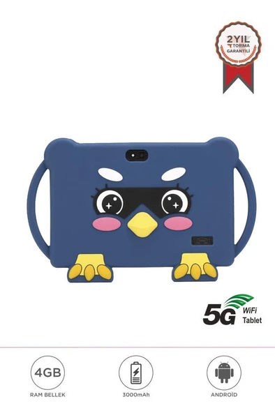 Torima T13 Mavi 4GB +128 GB Tablet Android 13 Çocuk Tableti Kılıf Hediyeli ürün görseli