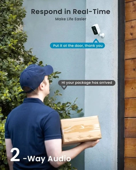 ieGeek Kablosuz Pille Çalışan WiFi Güvenlik Kamerası - 6