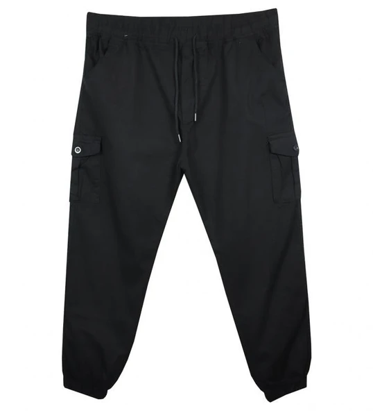 Kargo Cepli Büyük Beden Likralı Jogger Pantolon - 2