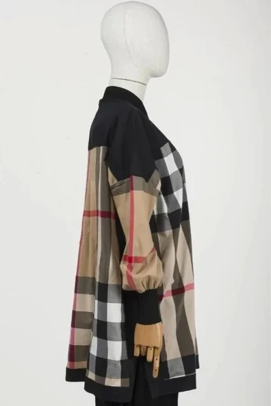 İNVEE EKOSE DESENLİ SİYAH TUNİK 6652 - Resim 3