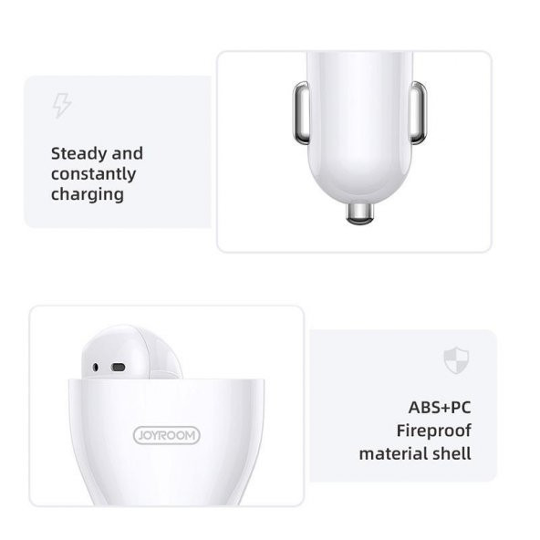 Joyroom JR-CP1 Bluetooth 5.0 Kablosuz Kulaklık Araç içi Hızlı Şarj - 4