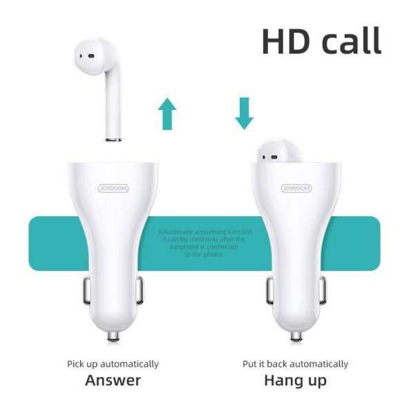 Joyroom JR-CP1 Bluetooth 5.0 Kablosuz Kulaklık Araç içi Hızlı Şarj - 5