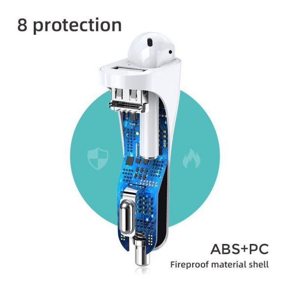 Joyroom JR-CP1 Bluetooth 5.0 Kablosuz Kulaklık Araç içi Hızlı Şarj - 6