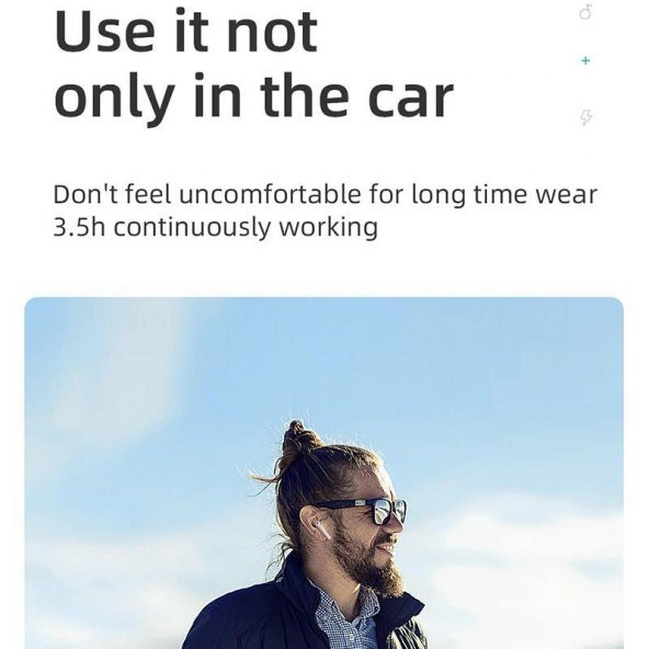 Joyroom JR-CP1 Bluetooth 5.0 Kablosuz Kulaklık Araç içi Hızlı Şarj - 8