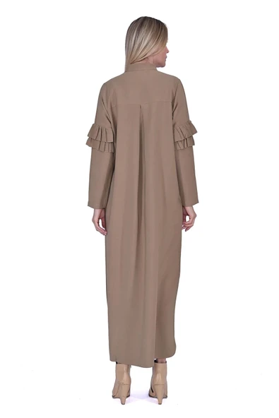 İNVEE ELBİSE FİRFİR DETAYLİ 6925 CAMAL - Resim 2