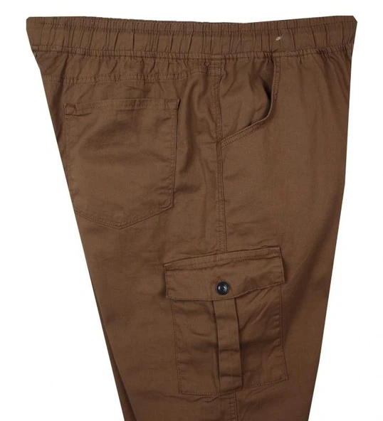 Kargo Cepli Büyük Beden Likralı Jogger Pantolon - 9