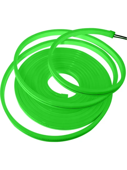 Neon Şerit Led 12v 2835 Dış Mekan 5 Metre Yeşil Green
