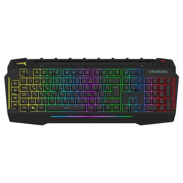 Turbox Giantpeak USB Kablolu Rgb Makro Gaming Klavye Standart Q Sese Duyarlı RGB Işıklı Macrolu Telefon Tutacaklı