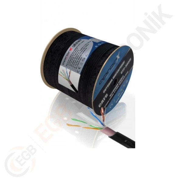 APRONX CAT6 DIŞ ORTAM SİYAH 305 METRE - 2