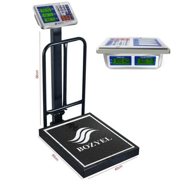 ELEKTRONİK DİJİTAL KANTAR TERAZİ 300KG ŞARJLI KORUMALI BOZYEL TCS-K2