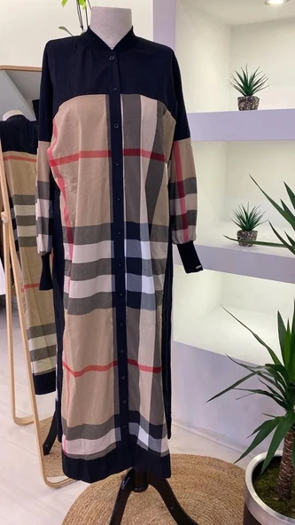 İnvee Burbery Uzun SİYAH GOMLEK 6780 ürün görseli