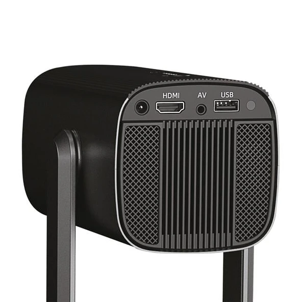 Everest PJ08 Android 11 4K Dahili Şarjlı Otomatik Odaklama Destekli 5200 Lümen Ekran Yansıtmalı Projeksiyon Cihazı - 3