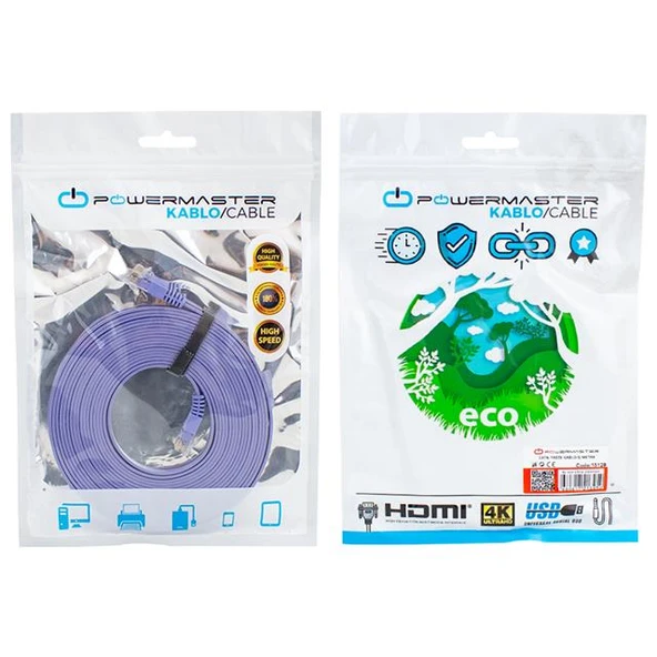 Powermaster Cat6 Yassı Kablo 5 Metre - 3