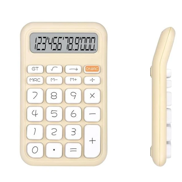 Powermaster PM-25408 Krem Renk Beyaz Tuş 12 Haneli Hesap Makinesi - 2