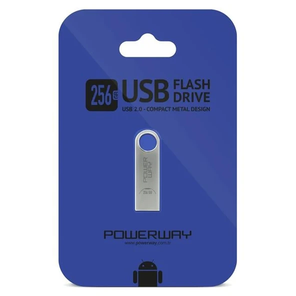 Powerway 256GB Metal Flash Bellek 2.0 USB Bellek