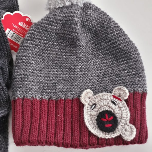 Çocuk Bere-Atkı-Eldiven Takımı 6-12 Yaş - 2