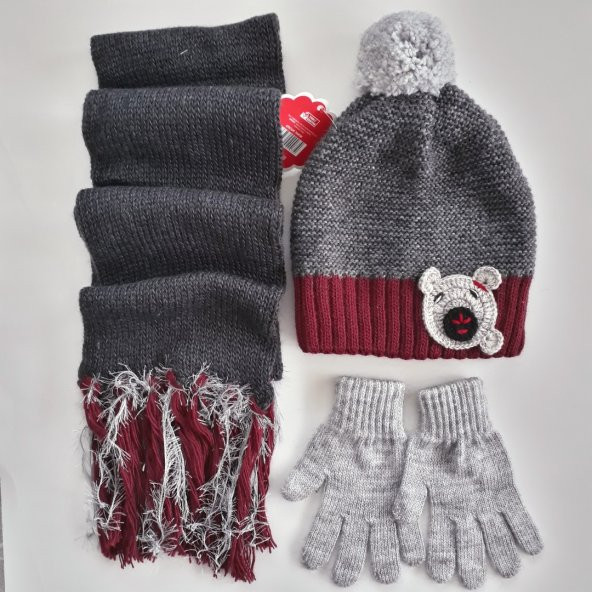 Çocuk Bere-Atkı-Eldiven Takımı 6-12 Yaş - 3