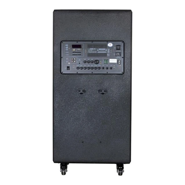 Shile SL-1612B İki El Mikrofonlu-Kumandalı USB/SD/BT/FM Taşınabilir Hoparlör - 3