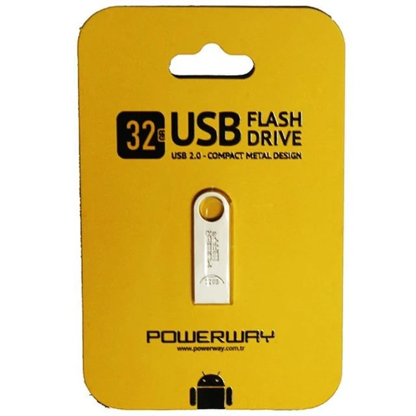 Powerway 32 Gb Metal Tip USB Flash Bellek