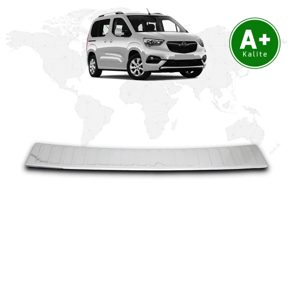 Opel Combo Krom Arka Tampon Eşiği 2019 Model ve Sonrası ürün görseli 1