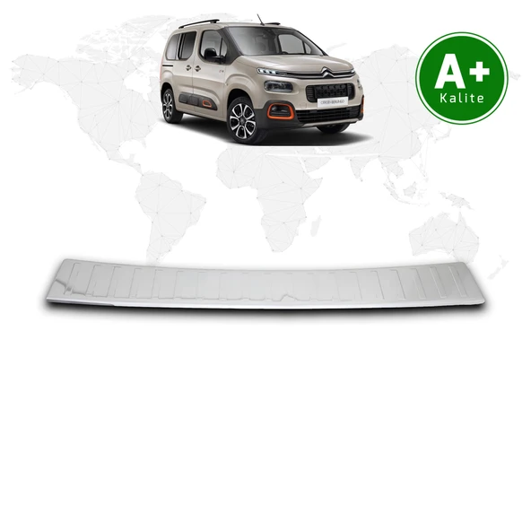 Citroen Berlingo Krom Arka Tampon Eşiği 2019 Model ve Sonrası ürün görseli 1