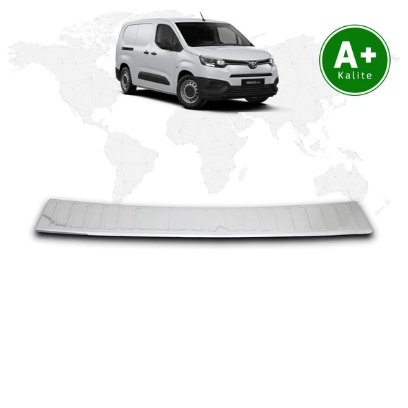 Toyota Proace City Panelvan Krom Arka Tampon Eşiği 2019 Model ve Sonrası ürün görseli 1