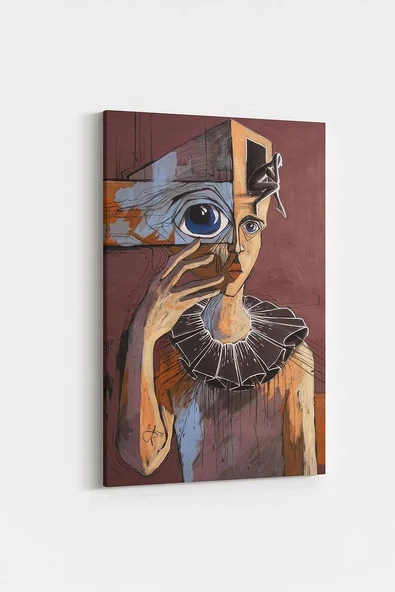 Çağdaş Sanat İnsan Figürü Kanvası Özgün ve Çarpıcı Ev Dekoru %100 Pamuk Kanvas - 2
