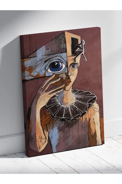 Çağdaş Sanat İnsan Figürü Kanvası Özgün ve Çarpıcı Ev Dekoru %100 Pamuk Kanvas - 3