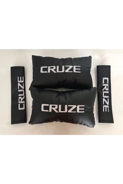 Chevrolet Cruze Nakışlı Deri Oto Boyun Yastığı Ve Kemer Pedi ürün görseli