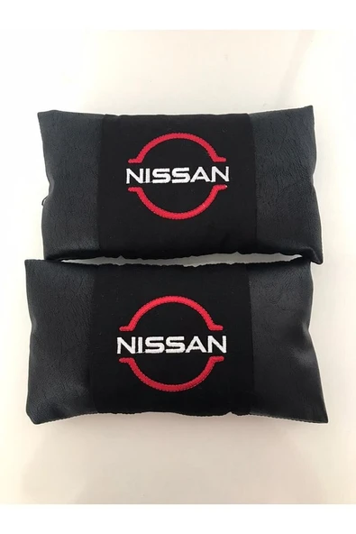 Nissan Nakışlı Deri 1 Çift Boyun Yastık Ve 1 Çift Kemer Pedi - Resim 4