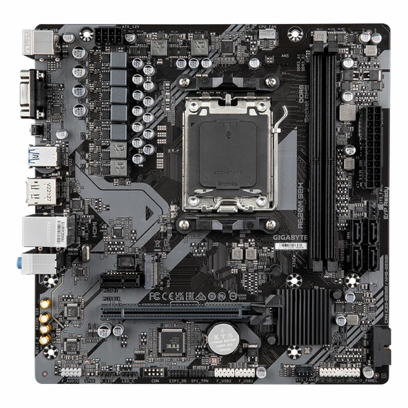 Gigabyte A620M S2H DDR5 (6400MHz)OC M.2 VGA/HDMI/DP PCIe 4.0 AM5 mATX Anakart - Resim 2