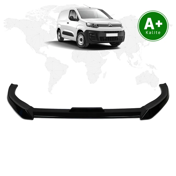 FA OTOMOTİV Citroen Berlingo Panelvan Ön Lip Parlak Siyah 2019 Model ve Sonrası ürün görseli 1