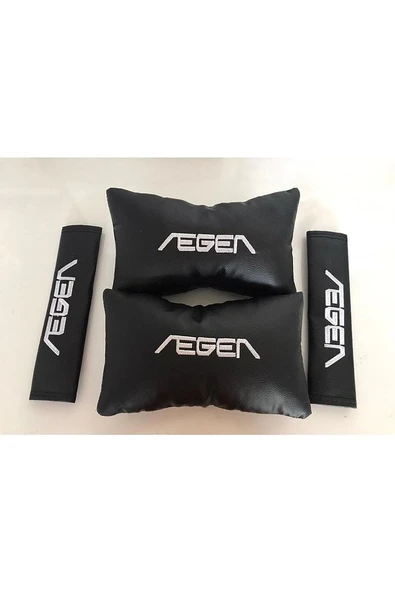 Fiat Egea Nakışlı Deri 1 Çift Boyun Yastık Ve 1 Çift Kemer Pedi ürün görseli