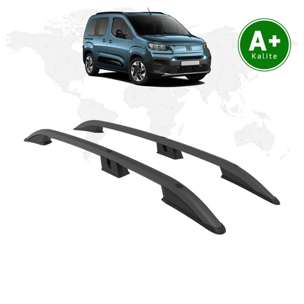 FA OTOMOTİV Fiat Doblo Tavan Çıtası Kısa Şasi 2024 Model ve Sonrası Siyah - 1