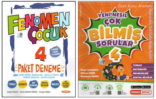 FENOMEN 4. SINIF PAKET DENEME+KIRMIZ BEYAZ ÇOK BİLMİŞ SORULAR (2 KİTAP) ürün görseli