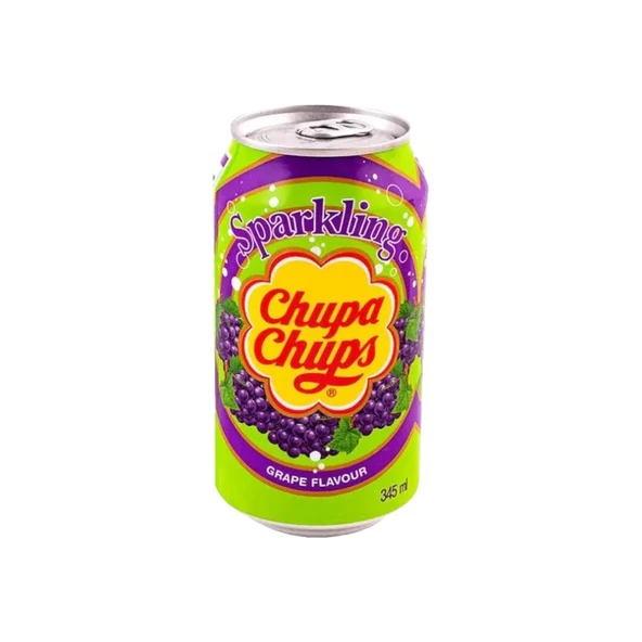 Chupa Chups Grape Flavour - Üzüm Aromalı Gazlı İçecek 345 ml - Resim 3