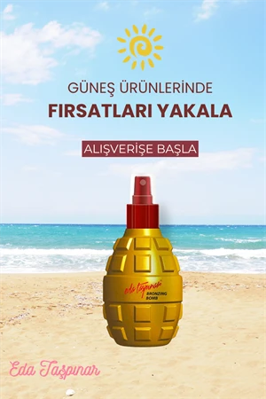 Eda Taşpınar Bronzing Bomb SPF0 200 ml – Yoğun Bronzlaştırıcı Yağ, Altın Tonlu Bronzluk, Doğal İçerikli Güneş Ürünü - Resim 2