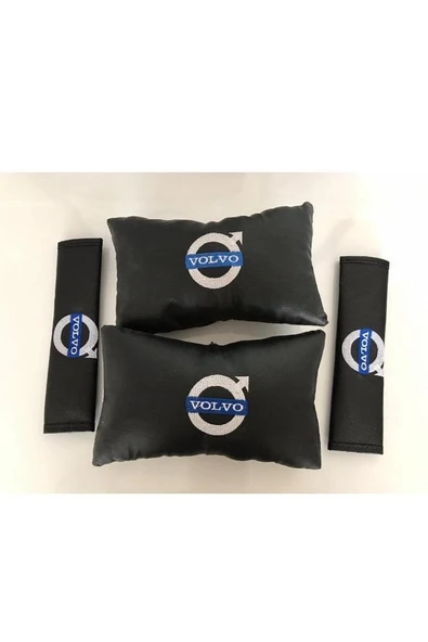 Volvo Nakışlı Deri Oto Boyun Yastığı Ve Kemer Pedi ürün görseli